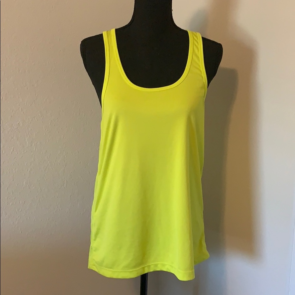 Jockey workout tank (neon yellow) & pink tank